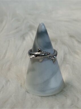 Sterling 925 Silver Dolphin Wrap Ring